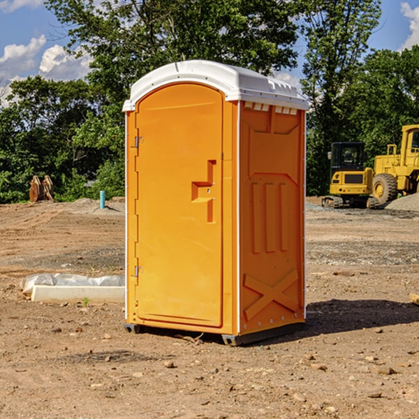 how often are the portable toilets cleaned and serviced during a rental period in Gilberts